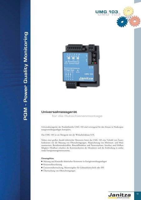 Energie-Management Power Management - Janitza Electronics GmbH