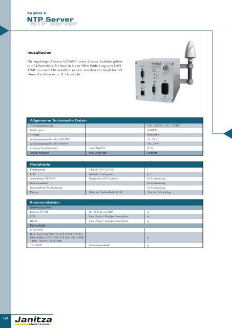 Energie-Management Power Management - Janitza Electronics GmbH