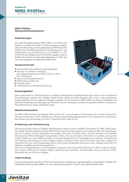 Energie-Management Power Management - Janitza Electronics GmbH