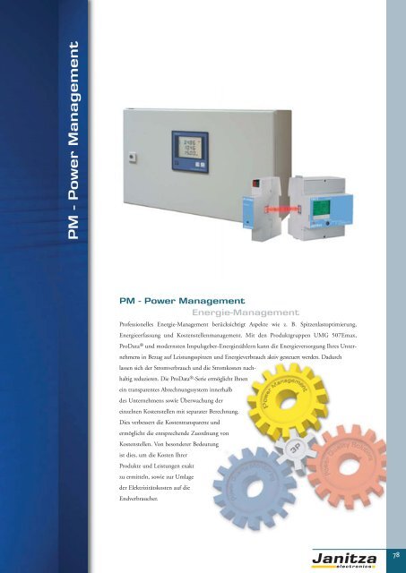 Energie-Management Power Management - Janitza Electronics GmbH