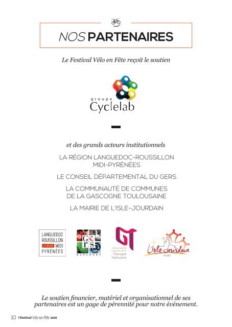 Festival Vélo en fête 2016 - Le Programme