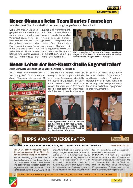 OÖVP Engerwitzdorf Reporter - Folge 1/2016