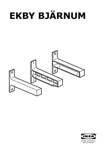 Ikea EKBY BJ&Auml;RNUM Staffa Di Giunzione - 30169002 - Istruzioni di montaggio