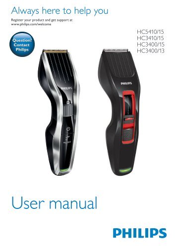 Philips Hairclipper series 3000 Tondeuse Ã  cheveux - Mode dâemploi - MSA