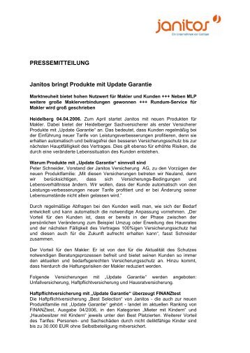 Download - Janitos Versicherung AG