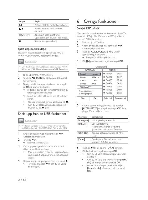 Philips Lecteur DVD - Mode d&rsquo;emploi - SWE