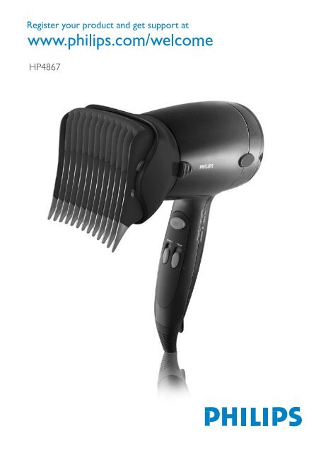 Philips SalonDry 'n Straight S&egrave;che-cheveux - Mode d&rsquo;emploi - ZHS