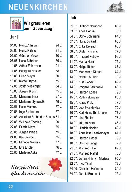 Gemeindebrief Rekum Juni / Juli 2016