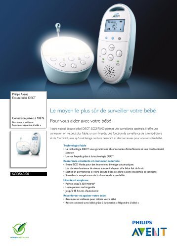 Philips Avent Ãcoute-bÃ©bÃ© DECT - Fiche Produit - FRA