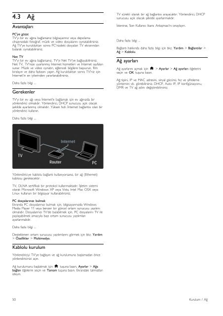 Philips T&eacute;l&eacute;viseur LED - Mode d&rsquo;emploi - TUR