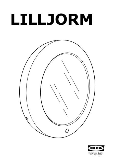 Ikea LILLJORM specchio/illuminazione integrata - 00283730 - Istruzioni di montaggio
