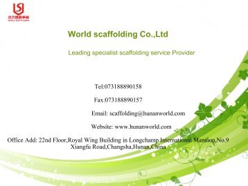 Product catalog of World scaffolding Co.,Ltd