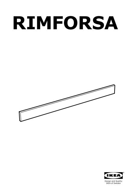 Ikea RIMFORSA Binario - 00282071 - Istruzioni di montaggio