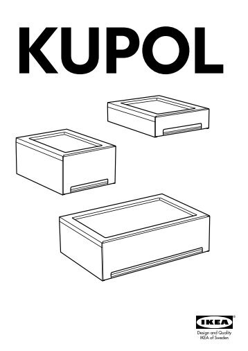 Ikea KUPOL contenitore estraibile - 80198040 - Istruzioni di montaggio