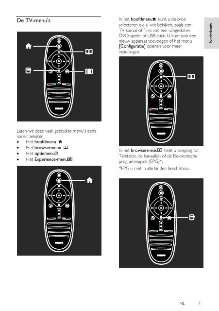 Philips T&eacute;l&eacute;viseur LED - Mode d&rsquo;emploi - NLD