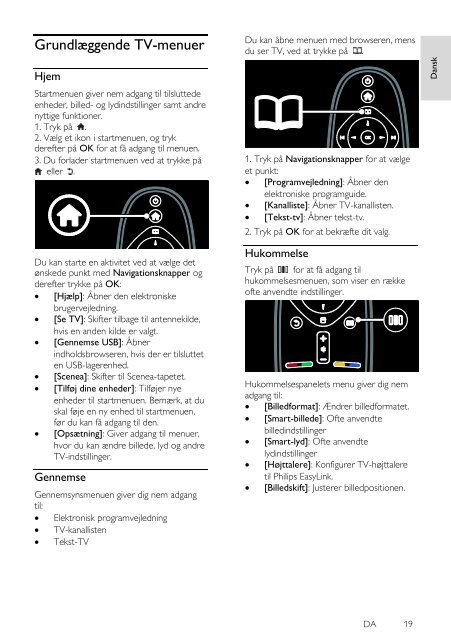 Philips T&eacute;l&eacute;viseur LED - Mode d&rsquo;emploi - DAN