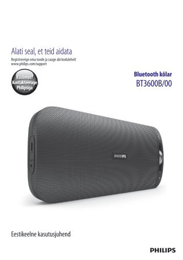 Philips Enceinte portable sans fil - Mode dâemploi - EST