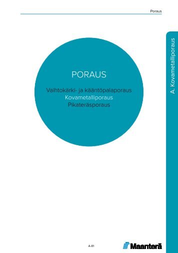 Maanterä Oy | Poraus | Kovametalliporat