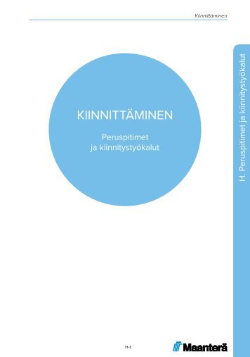 Maanterä Oy | Kiinnittäminen | Peruspitimet ja kiinnitystyökalut