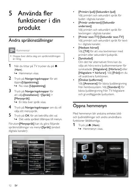 Philips TV LCD - Mode d&rsquo;emploi - SWE