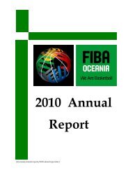 2010 Annual Report - Fiba Oceania