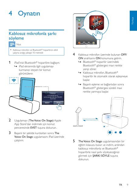 Philips micro sans fil et enceinte Bluetooth&reg; - Mode d&rsquo;emploi - TUR