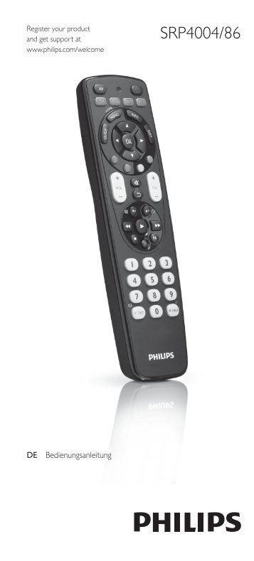 Philips Perfect replacement TÃ©lÃ©commande universelle - Mode dâemploi - DEU