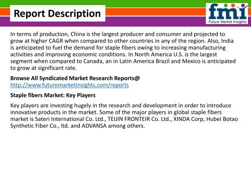 Staple Fibers Market