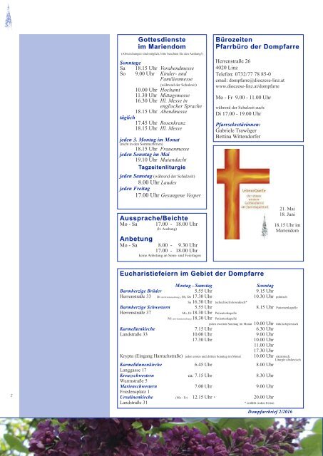 Dompfarrbrief 2016/2