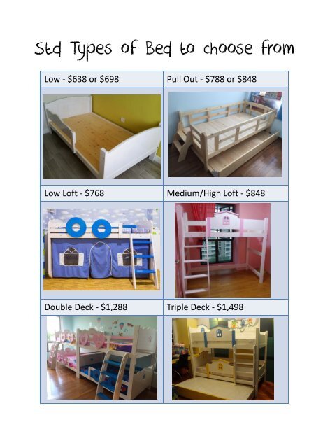 Solid Pine Wood Bed Catalogue