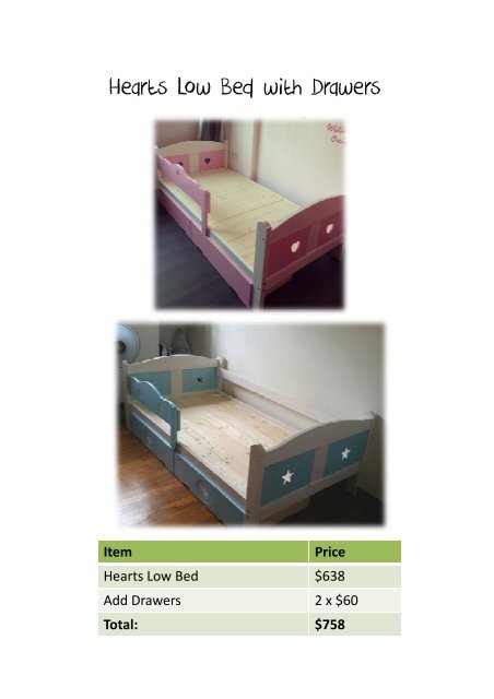 Solid Pine Wood Bed Catalogue