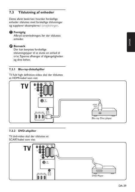 Philips TV LCD - Mode d&rsquo;emploi - DAN