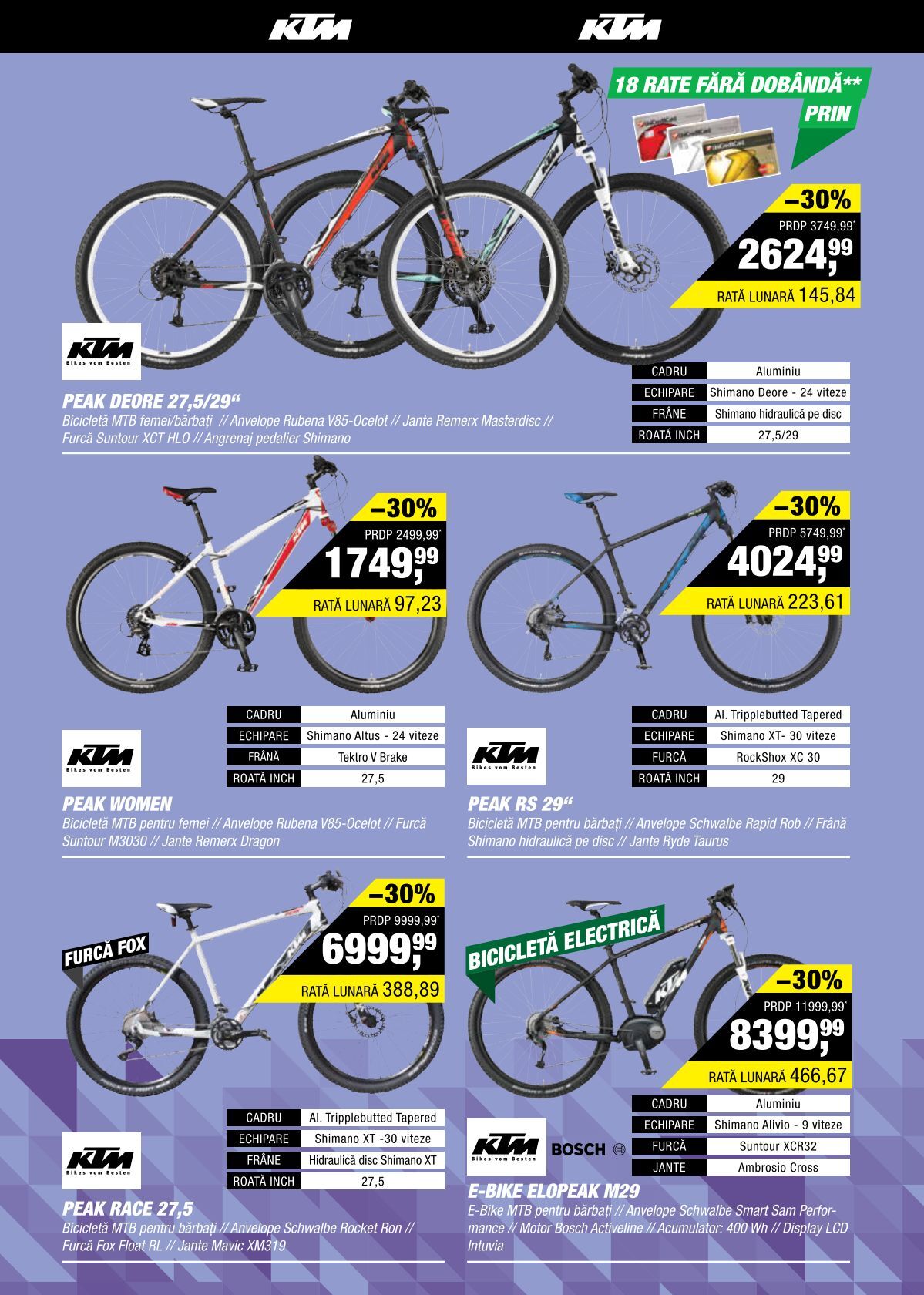 LA HERVIS AI -30% LA ORICARE BICICLETA KTM, FOCUS SAU KILIMANJARO! ☛  Catalog-Oferta.com