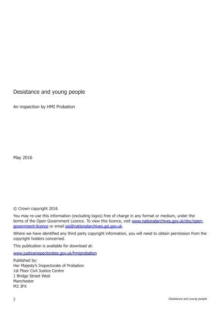 Desistance and young people