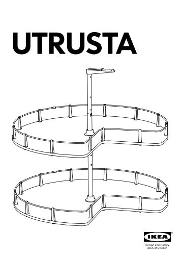 Ikea UTRUSTA accessori girevoli base angolare - 60215291 - Istruzioni di montaggio