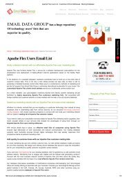 Verified Email and Mailing list of Apache Flex Users