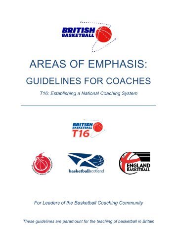 Areas of Emphasis: Guidelines to coaches - England Basketball