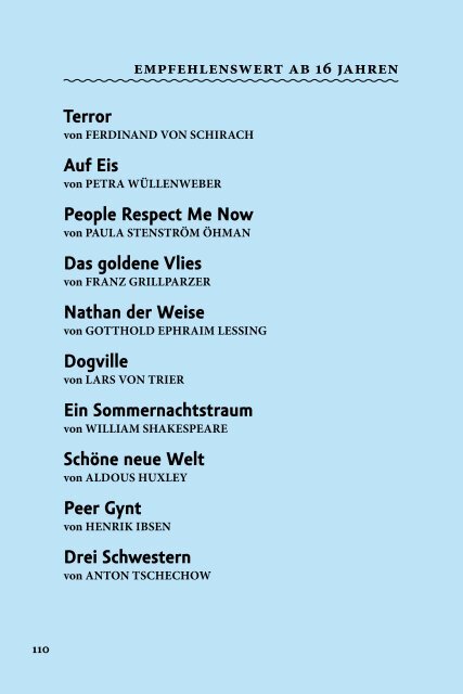 Hans Otto Theater - Spielzeit 2016 - 2017