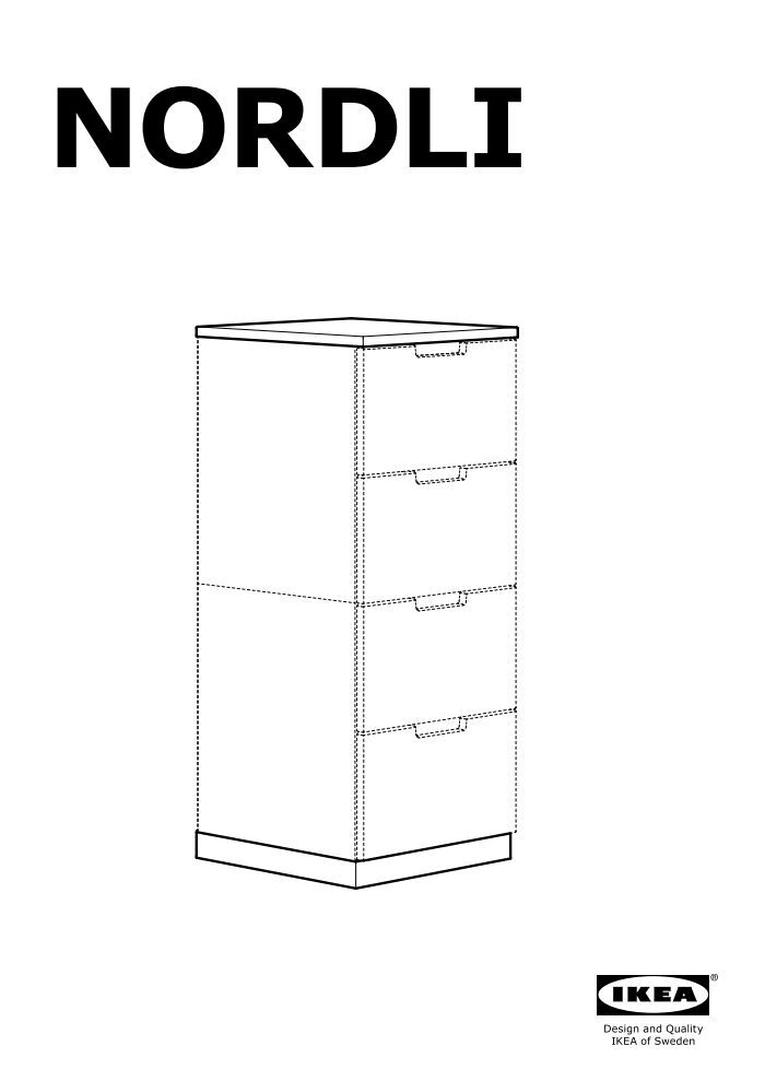 Ikea NORDLI Cassettiera Con 3 Cassetti - S89021136 - Istruzioni di montaggio