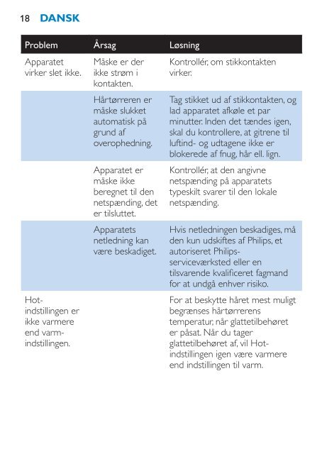 Philips SalonDry 'n Straight S&egrave;che-cheveux - Mode d&rsquo;emploi - NOR