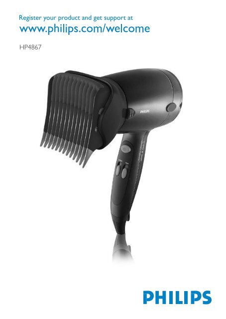 Philips SalonDry 'n Straight S&egrave;che-cheveux - Mode d&rsquo;emploi - ELL