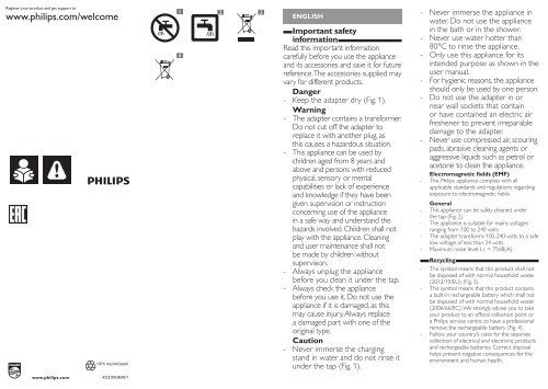Philips Beardtrimmer series 5000 Tondeuse barbe de 3 jours - Instructions avant utilisation - UKR
