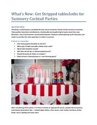 Get Stripped tablecloths for Summery Cocktail Parties