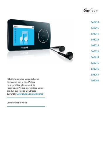 Philips GoGEAR Lecteur vidÃ©o - Mode dâemploi - FRA