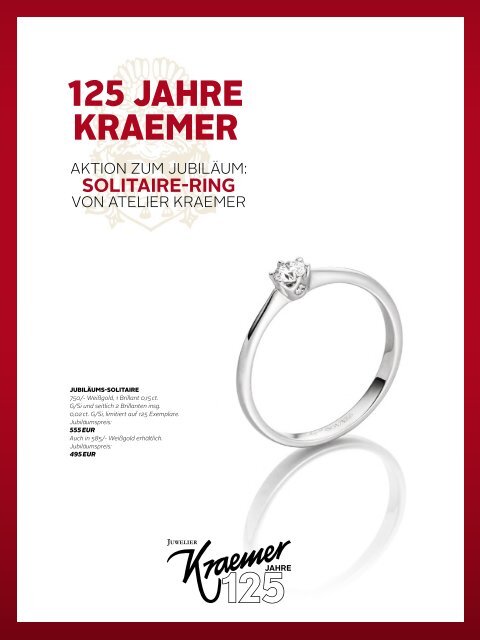 Juwelier Kraemer Jubiläumsmagazin 2016