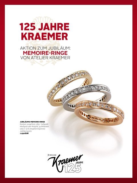 Juwelier Kraemer Jubiläumsmagazin 2016