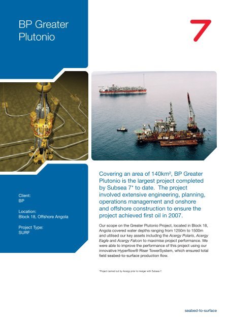 BP Greater Plutonio - Subsea 7