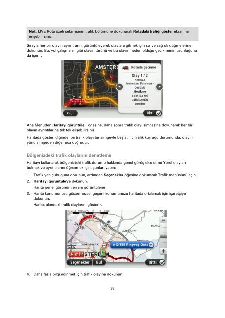 TomTom GO LIVE 1000 - PDF mode d'emploi - T&uuml;rk&ccedil;e