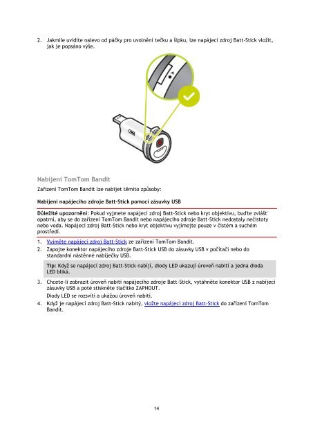 TomTom Bandit Action Camera - PDF mode d'emploi - Ce&scaron;tina
