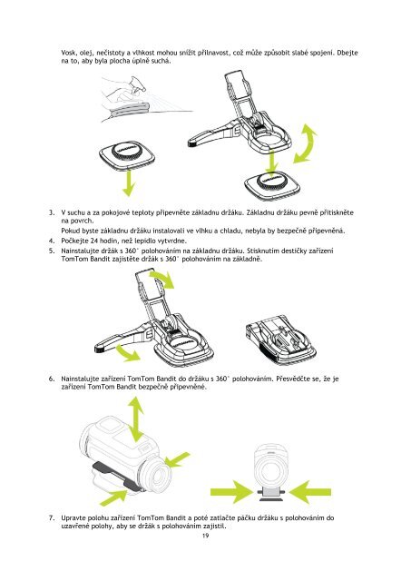 TomTom Bandit Action Camera - PDF mode d'emploi - Ce&scaron;tina